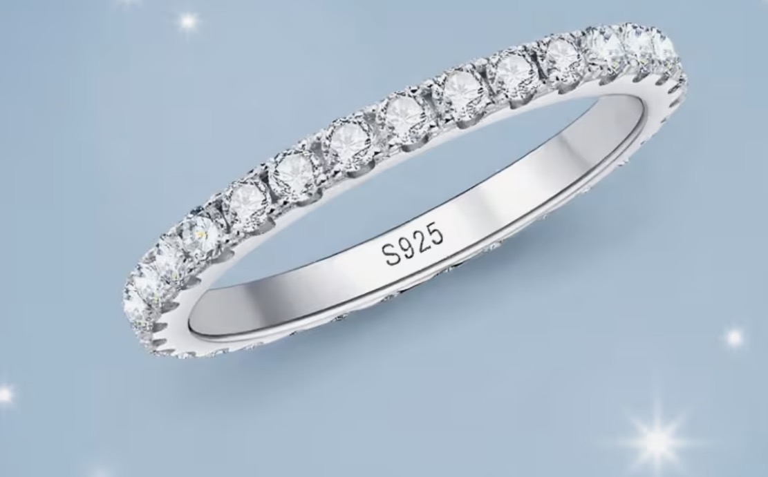 Moissanite Eternity Band — Sterling Shine