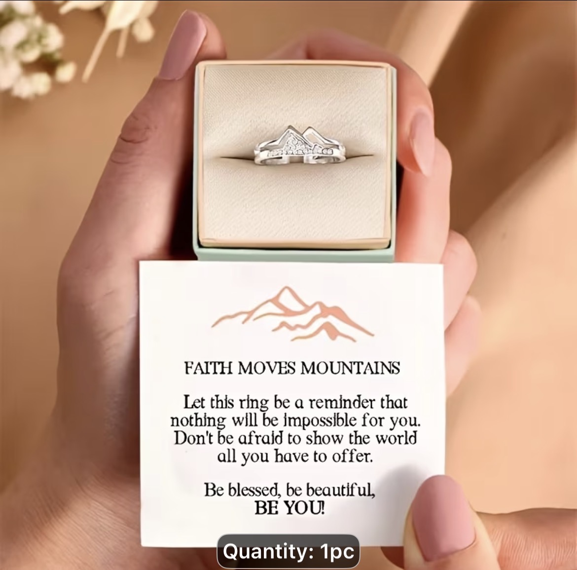 “Faith Moves Mountains” Ring