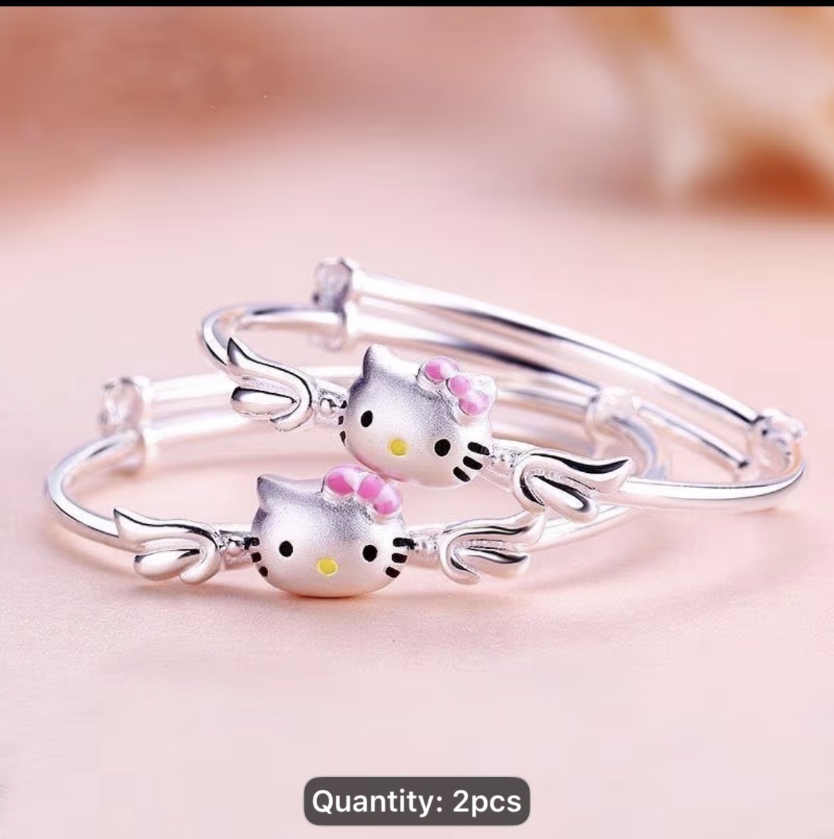 Hello Kitty Silver Bangle Set